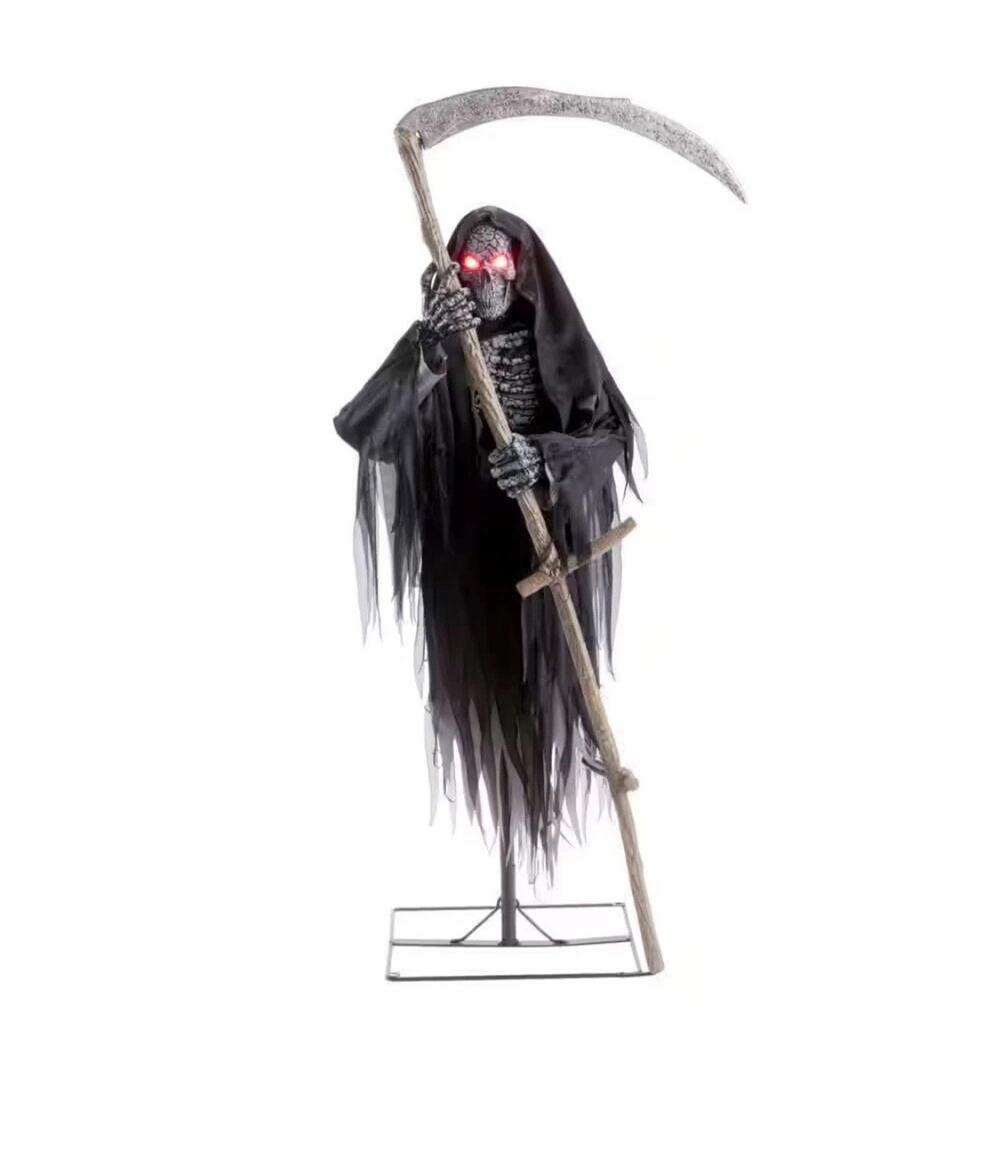 3 Ft LED Levitating Reaper Halloween Animated Prop with Lights Indoor Outdoor